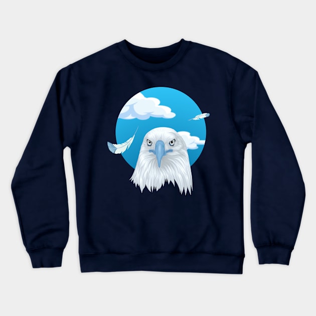 Blue Eagle Circle Crewneck Sweatshirt by Jkriz.Dzign